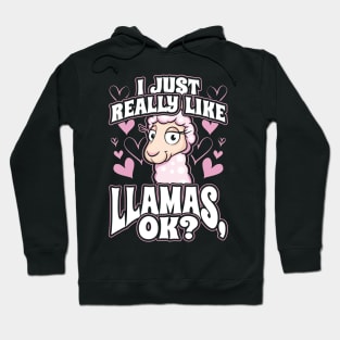 I Just Really Like Llamas OK Hoodie